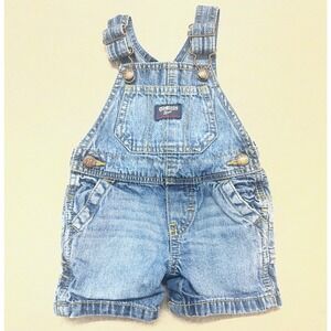 OshKosh B'gosh Baby Denim Shortall Overalls Size 6M Blue‎ Jean